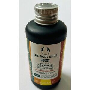 The Body Shop BOOST Shine On Hair & Body Oil Mandarin & Bergamot 3.3 FL Oz